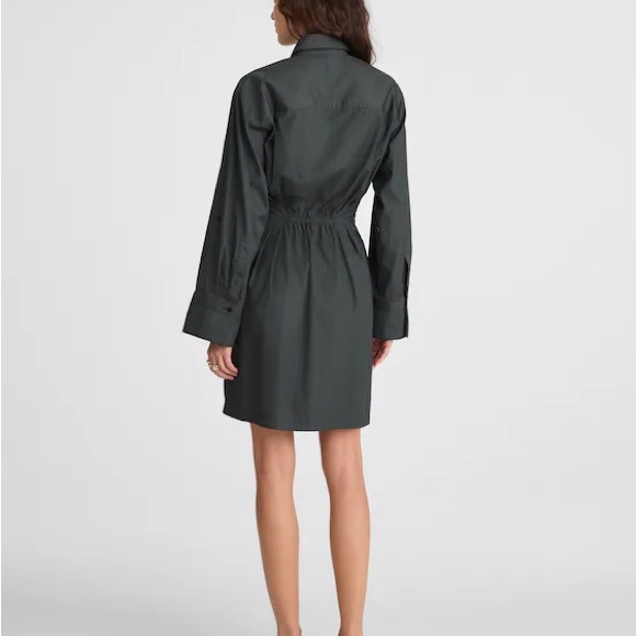 Madewell Poplin Tucked Mini Shirtdress - Picture 6 of 9